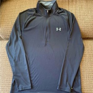 Under Armour Mens Full Zip Jacket Black Size Lg - EUC!